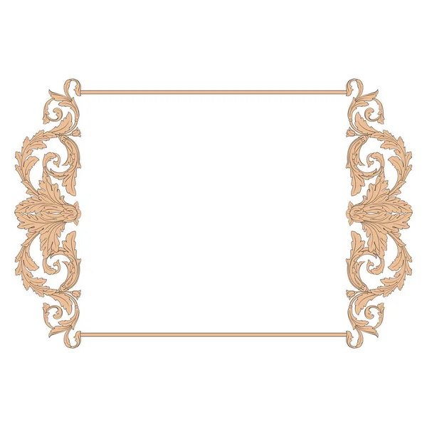 Vintage marco barroco ornamento de pergamino — Archivo Imágenes Vectoriales