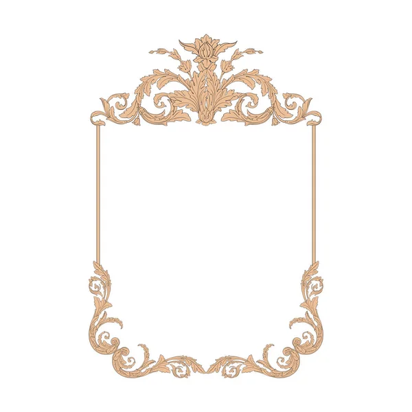 Vintage barokní rám rolovací ornament — Stockový vektor