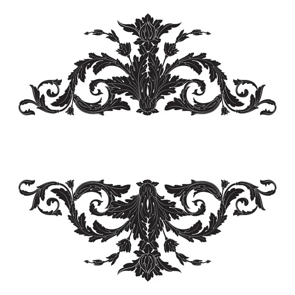 Vintage vector ornamento barroco — Archivo Imágenes Vectoriales