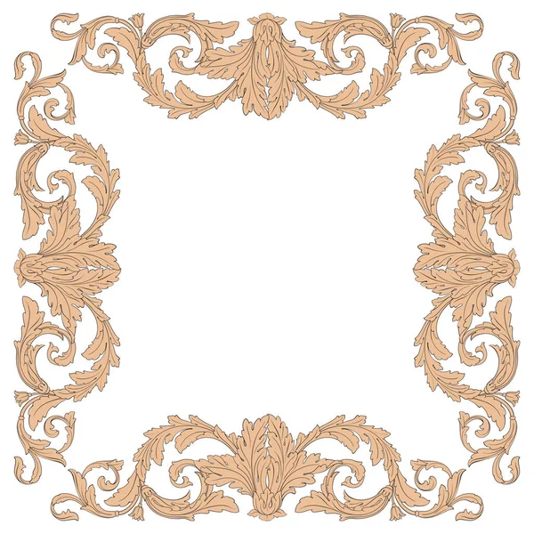 Vintage baroque ornament vector — Stock Vector