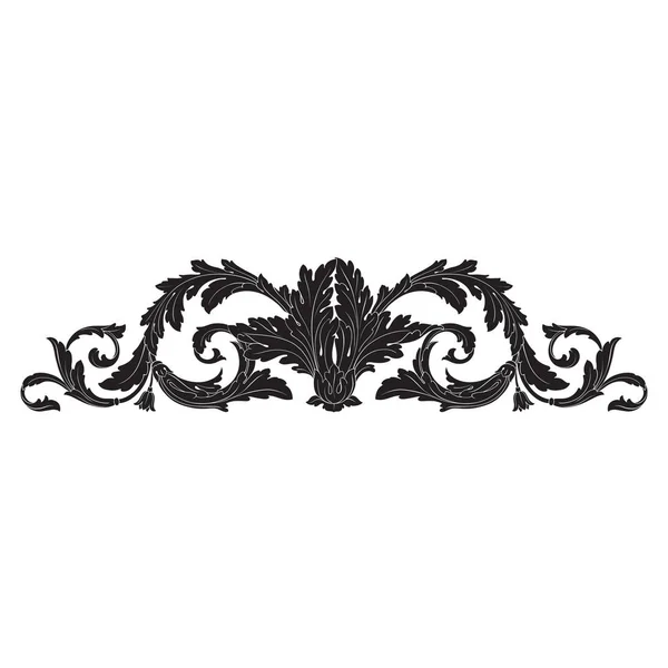 Vintage baroque ornament vector — Stock Vector