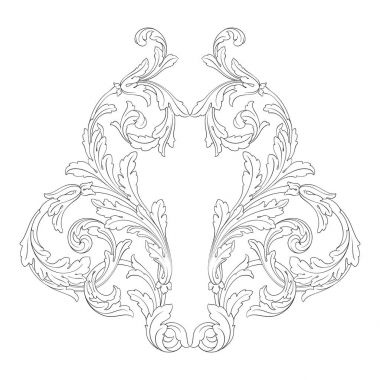 Barok vektör vintage öğeler