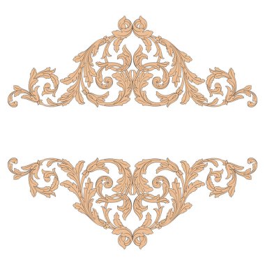 Barok vektör vintage öğeler