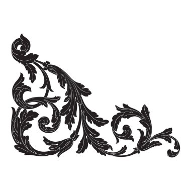 Barok vektör vintage öğeler