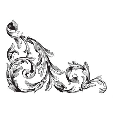 Barok vektör vintage öğeler