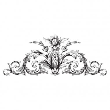 Vintage Barok süsleme vektör
