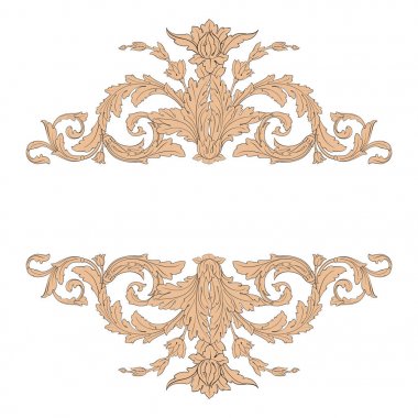 Vintage Barok süsleme vektör