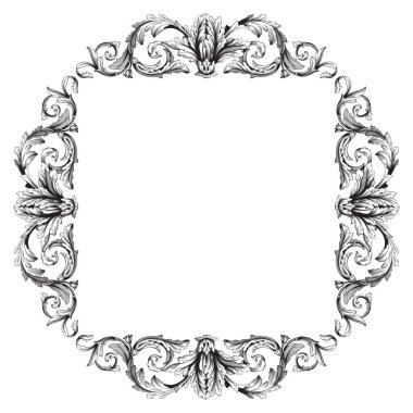 Vintage Barok süsleme vektör