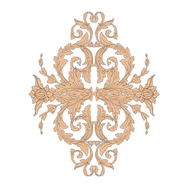 Vintage Barok süsleme vektör