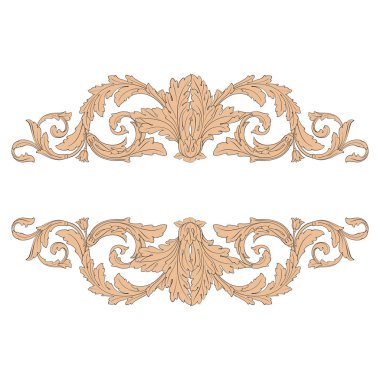 Vintage Barok süsleme vektör