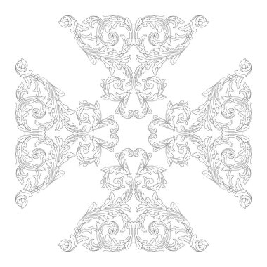 Barok vektör vintage öğeler