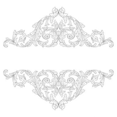 Barok vektör vintage öğeler