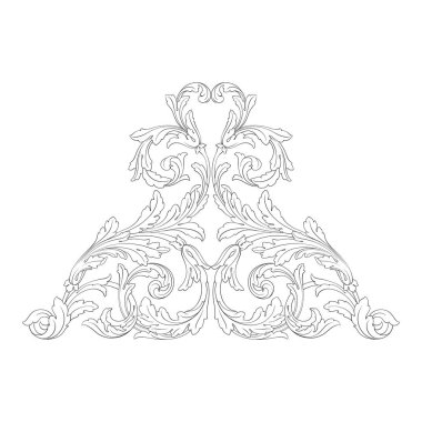 Barok vektör vintage öğeler