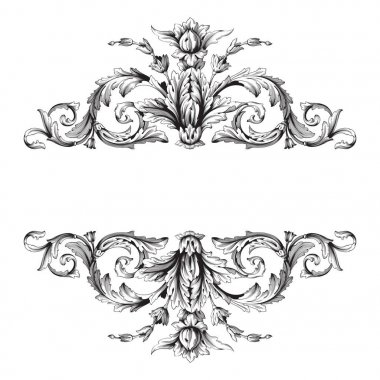 Vintage Barok süsleme vektör