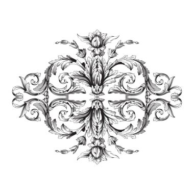 Vintage Barok süsleme vektör