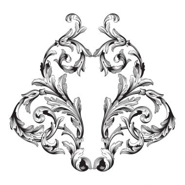 Barok vektör vintage öğeler