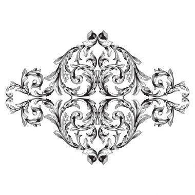 Barok vektör vintage öğeler