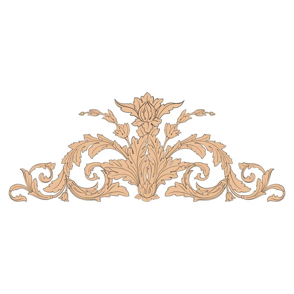 Vintage baroque ornament vector — Stock Vector