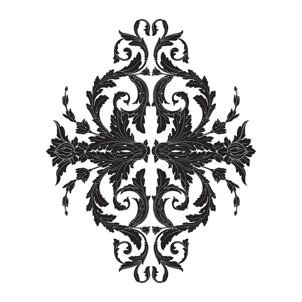 Vintage vector ornamento barroco — Vector de stock