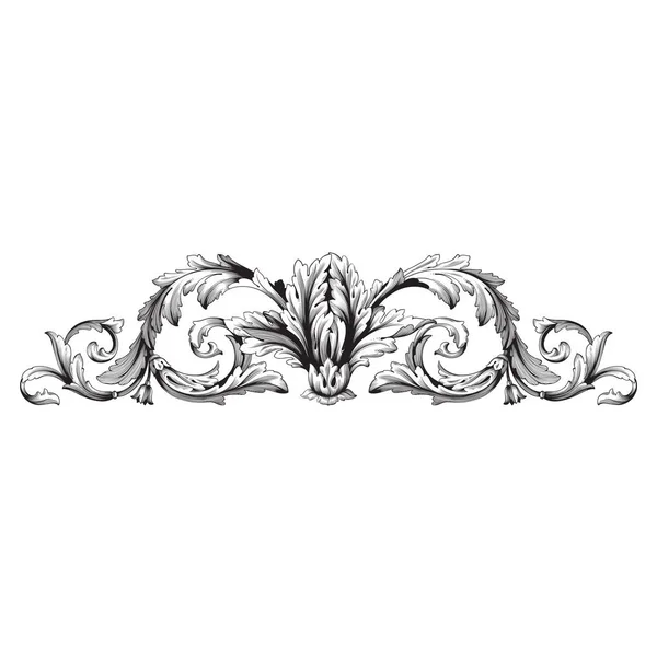 Vintage baroque ornament vector — Stock Vector