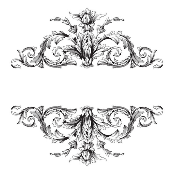 Винтажный вектор орнамента барокко
