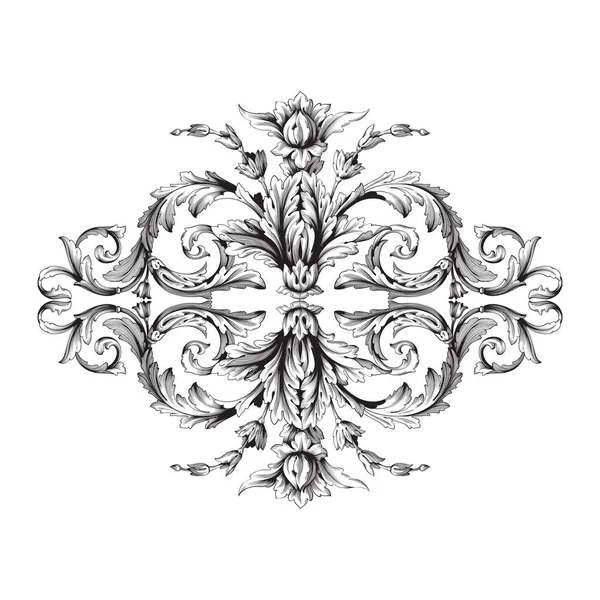 Vintage baroque ornament vector — Stock Vector