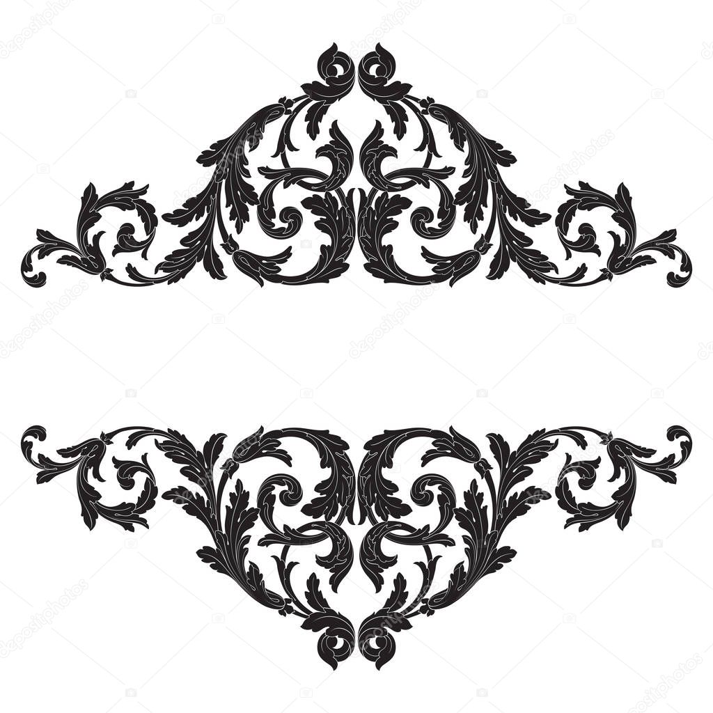 Baroque vector vintage elements