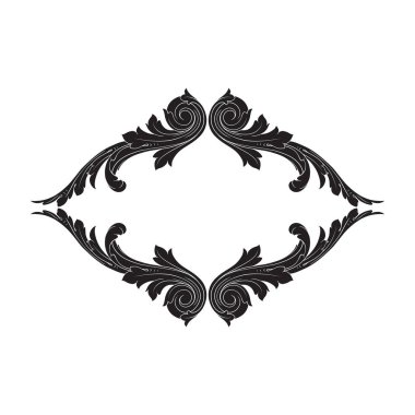 Vintage Barok süsleme öğesi