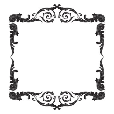 Vintage Barok süsleme öğesi