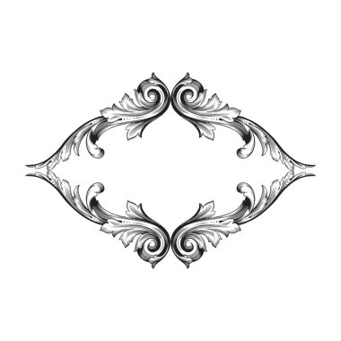 Vintage Barok süsleme öğesi