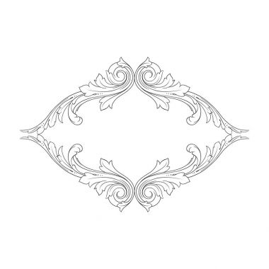 Vintage Barok süsleme öğesi
