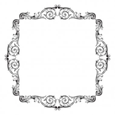 Vintage Barok süsleme öğesi