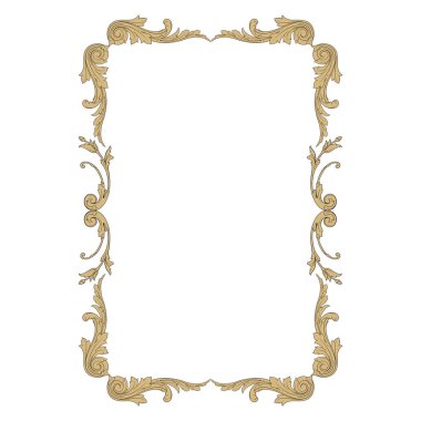 Vintage Barok süsleme öğesi