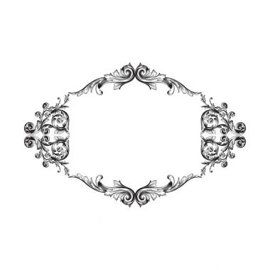 Vintage Barok süsleme öğesi