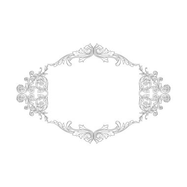 Vintage Barok süsleme öğesi