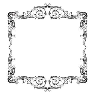 Vintage Barok süsleme öğesi
