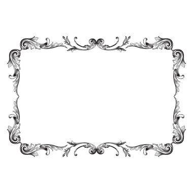 Vintage Barok süsleme öğesi