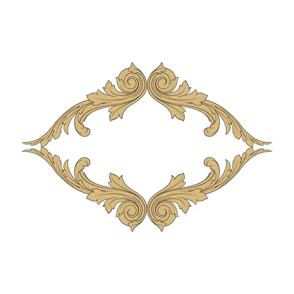 Винтажный элемент орнамента барокко — стоковый вектор