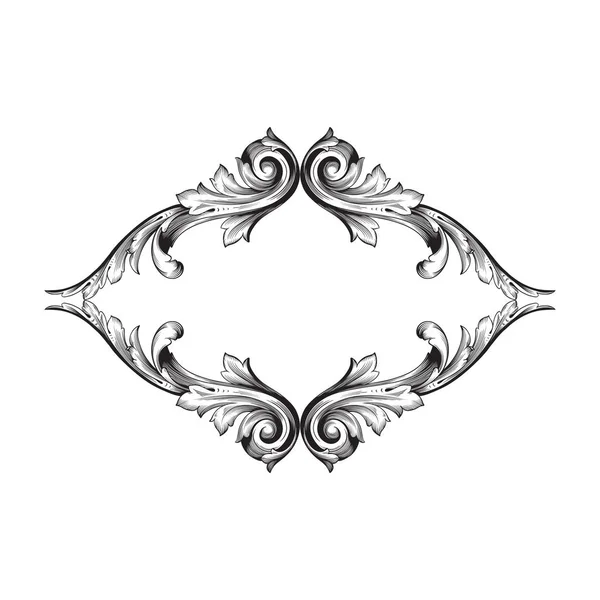Vintage baroque ornament element — Stock Vector