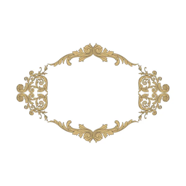 Vintage baroque ornament element — Stock Vector