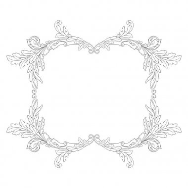 Barok vektör vintage öğeler