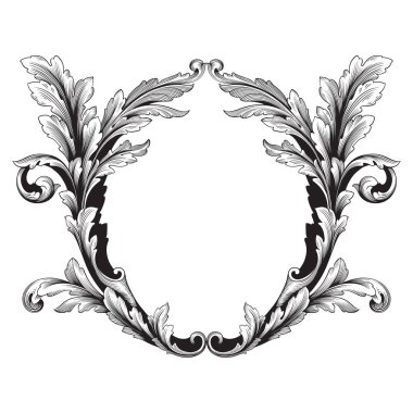 Barok vektör vintage öğeler