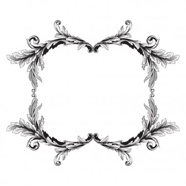 Barok vektör vintage öğeler