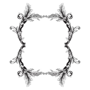 Barok vektör vintage öğeler