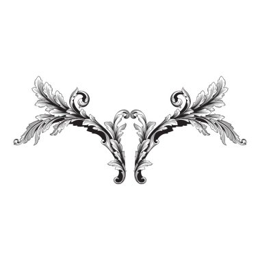 Barok vektör vintage öğeler