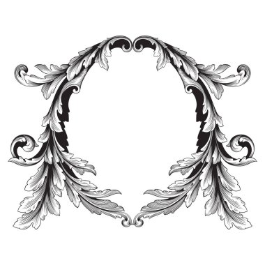 Barok vektör vintage öğeler