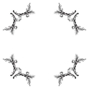 Barok vektör vintage öğeler