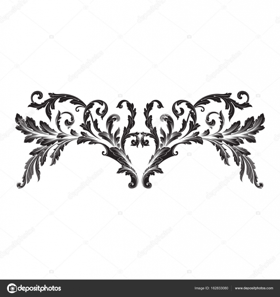 Ornament vector baroque — Stock Vector © AcantStudio #162833080
