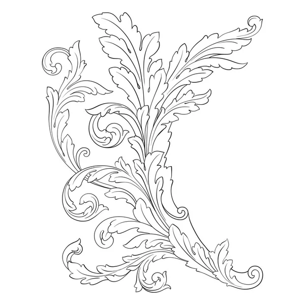 Vetor de ornamento barroco — Vetor de Stock