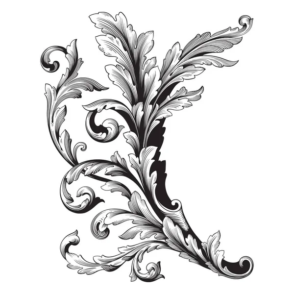 Ornamento vector barroco — Archivo Imágenes Vectoriales